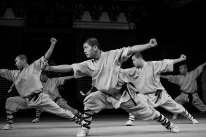 pratiquants de kung fu